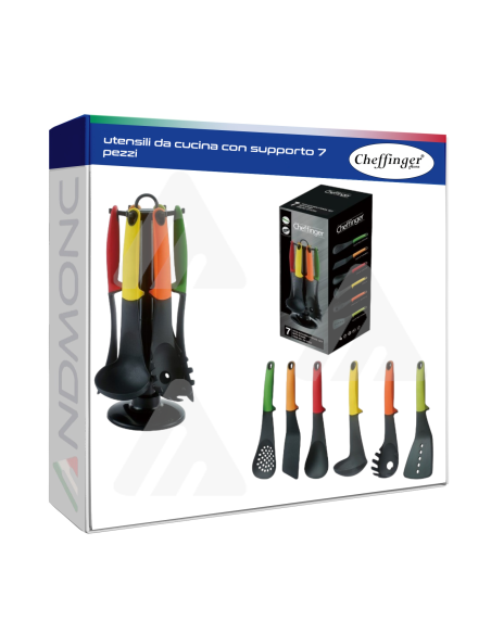 utensili da cucina con supporto 7 pezzi Cheffinger