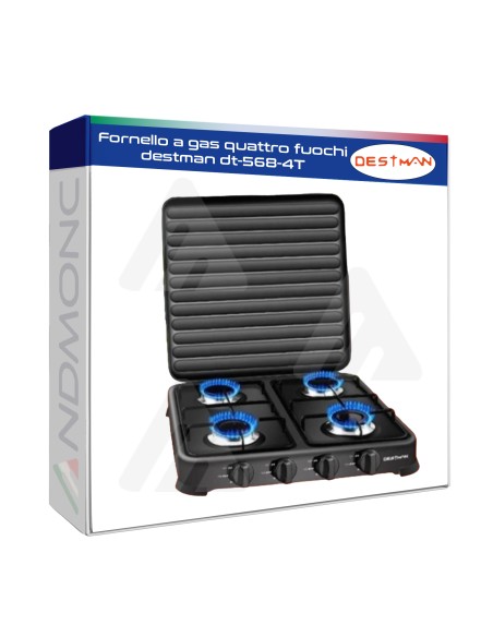 Fornello a gas quattro fuochi destman dt-568-4T