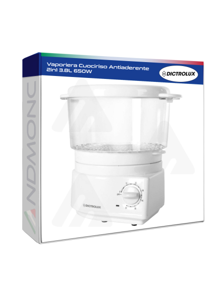 Vaporiera Cuociriso Antiaderente 2in1 3.8L 650W