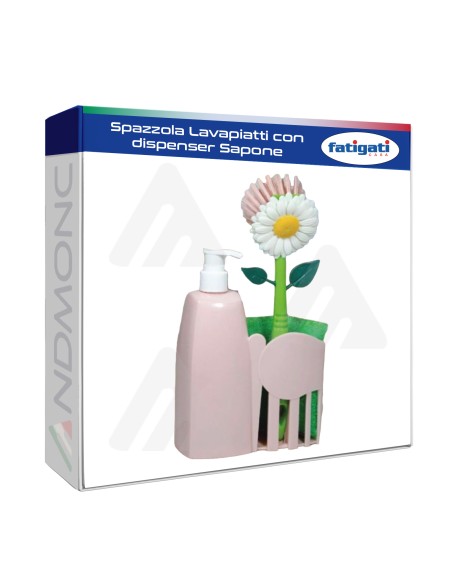 Spazzola Lavapiatti con dispenser Sapone