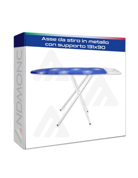 Asse da stiro in metallo con supporto 131x90