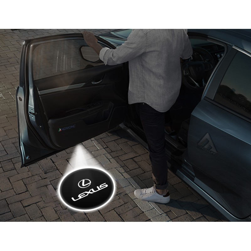 Luci sottoporta Lexus logo bianco kit Carbonio