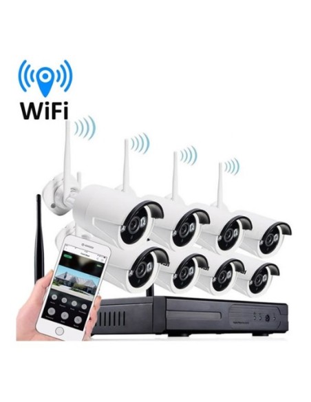 Kit videosorveglianza hd nvr dvr wireless 8 canali