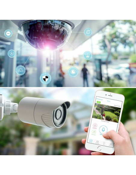 Kit videosorveglianza hd nvr dvr wireless 8 canali