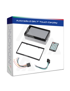 Autoradio 2 DIN 7" Touch Carplay 60W Bluetooth stereo