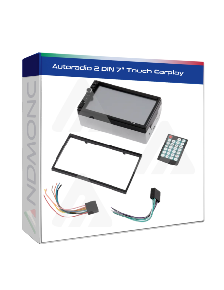 Autoradio 2 DIN 7" Touch Carplay 60W Bluetooth stereo