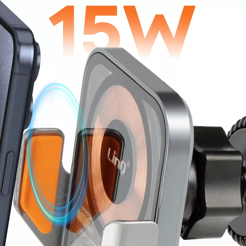 Supporto auto con caricabatterie a induzione QI...