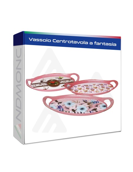 Vassoio Centrotavola a fantasia 30x16x3cm