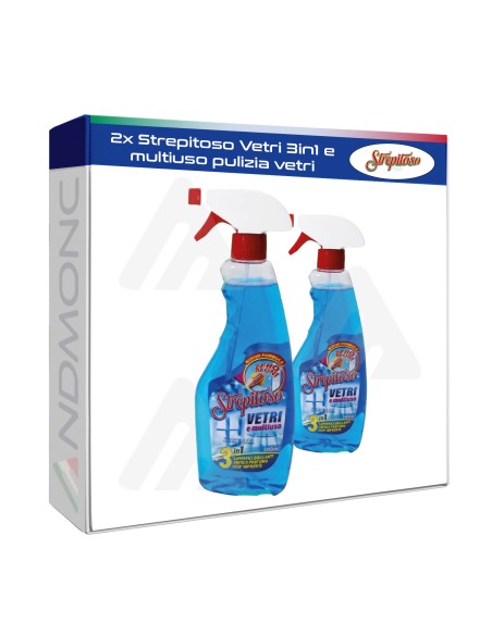 2x Strepitoso Vetri 3in1 e multiuso pulizia vetri