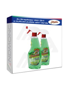 2x Strepitoso Vetri 3in1 e multiuso pulizia vetri Verde