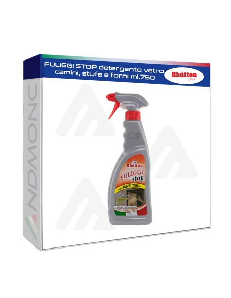 FULIGGI STOP detergente pulizia vetro camini, stufe e forni ml.750 RHUTTEN