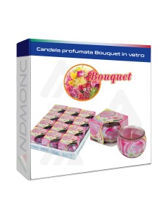 Candela Profumata Bouquet in Vetro