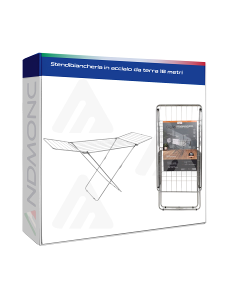 Stendibiancheria in acciaio da terra 18 metri