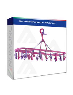 Stendibiancheria con 20 pinze