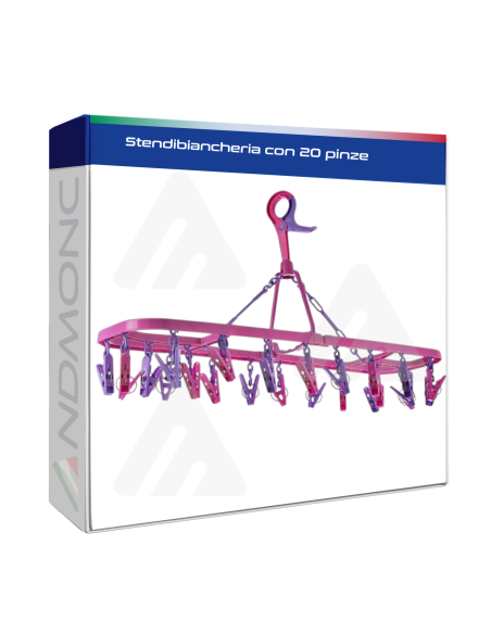 Stendibiancheria con 20 pinze