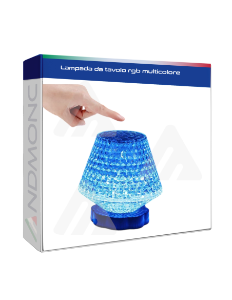 Lampada da tavolo rgb multicolore