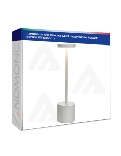 Lampada da tavolo LED ricariabile touch senza fili Bianco
