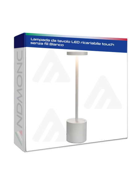Lampada da tavolo LED ricariabile touch senza fili Bianco