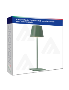 Lampada da Tavolo LED touch Verde usb dimmerabile