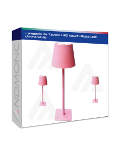 Lampada da Tavolo LED touch Rosa usb dimmerabile