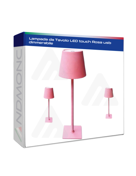 Lampada da Tavolo LED touch Rosa usb dimmerabile