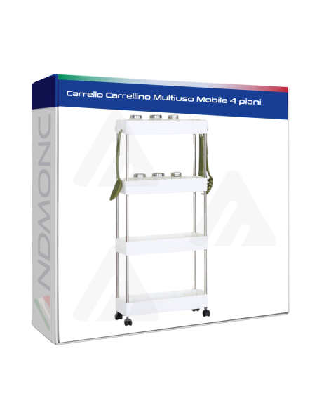 Carrello Carrellino Multiuso Mobile 4 piani