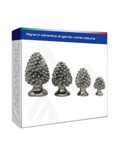 Pigne in ceramica Argento varie misure