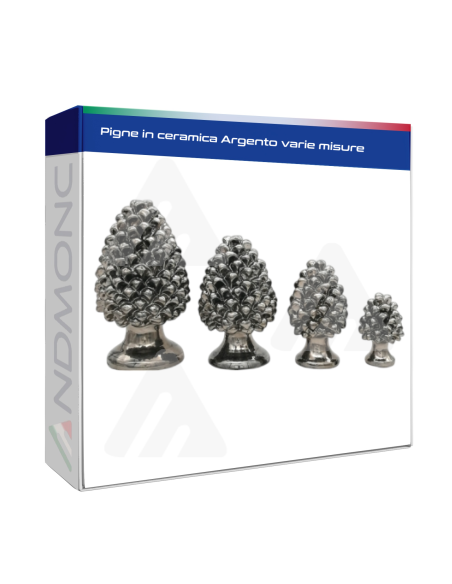 Pigne in ceramica Argento varie misure