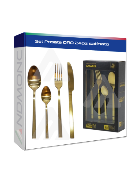 Set Posate ORO 24pz satinato