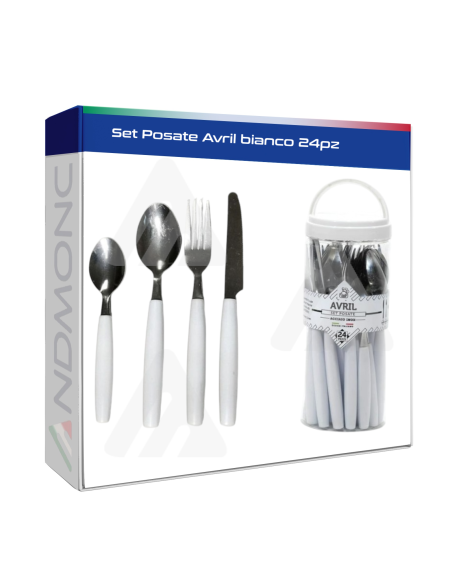 Set Posate Avril bianco 24pz