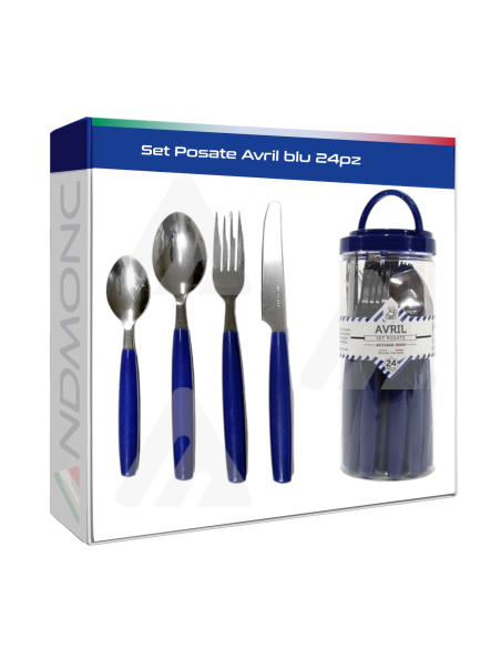 Set Posate Avril blu 24pz