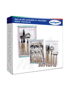 Set di 30 posate in Acciaio INOX Tortora Fatigati