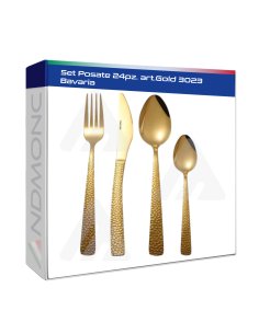Set Posate 24pz. art.Gold 3023 Bavaria