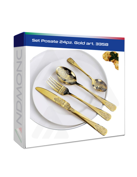 Set Posate 24pz. Gold art. 3358
