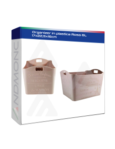 Organizer in plastica Rosa 6L 17x22,5x16cm