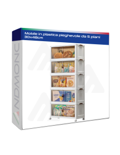 Mobile in plastica pieghevole da 5 piani 30x48cm