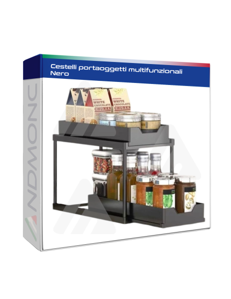 Cestelli portaoggetti multifunzionali Nero
