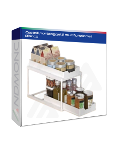 Cestelli portaoggetti multifunzionali Bianco