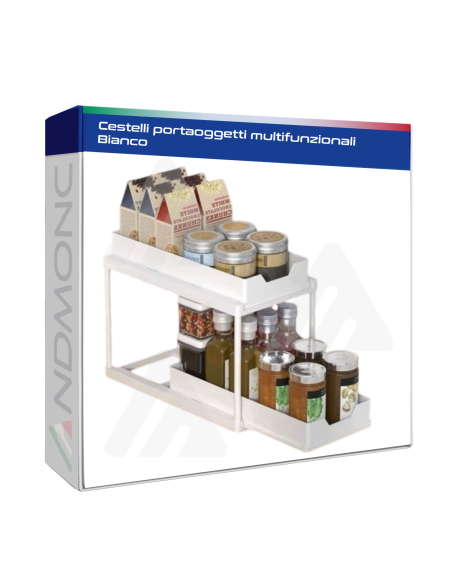 Cestelli portaoggetti multifunzionali Bianco