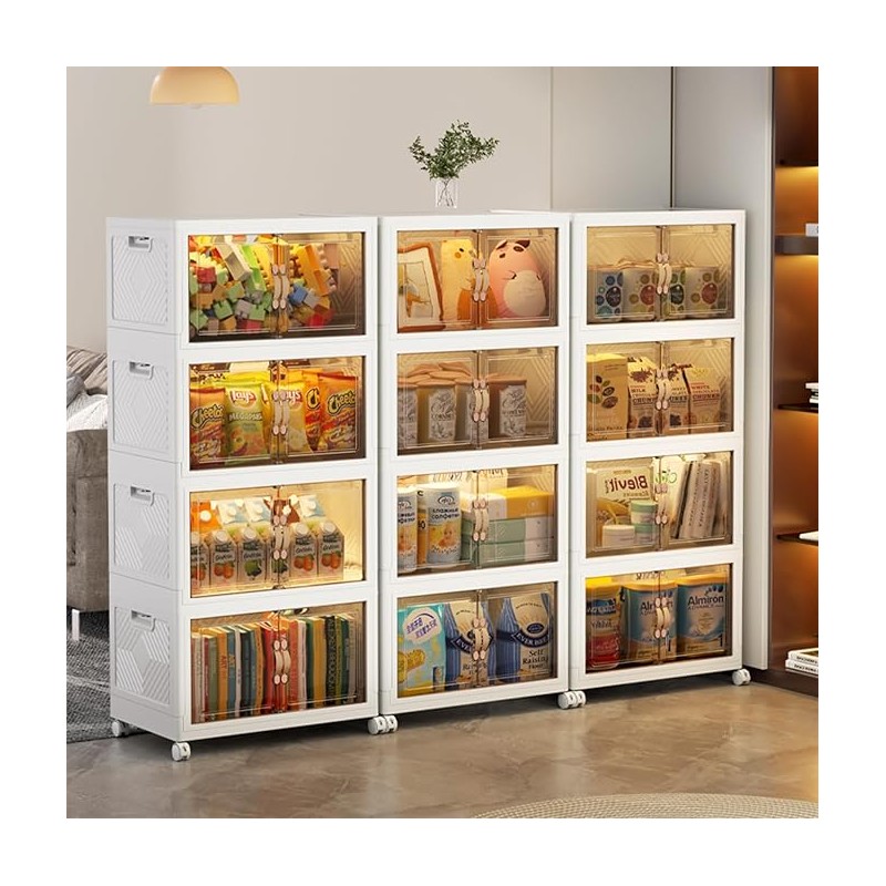 Armadio pieghevole in plastica da 5 piani...