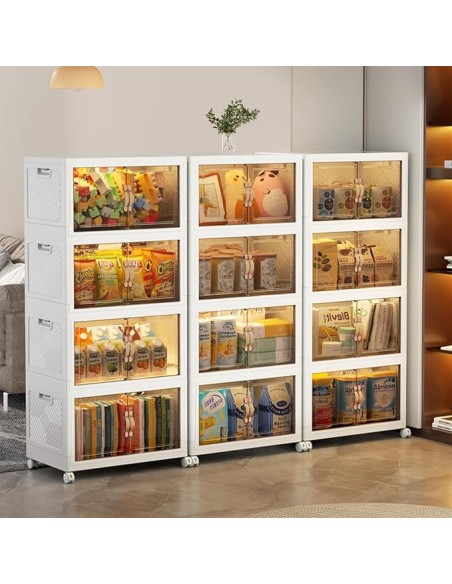 Armadio pieghevole in plastica da 5 piani 48x30x140cm