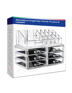 Espositore Organizer Porta Trucco 6 cassetti