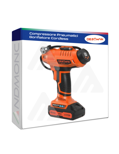 Compressore Pneumatici Gonfiatore Cordless Destman