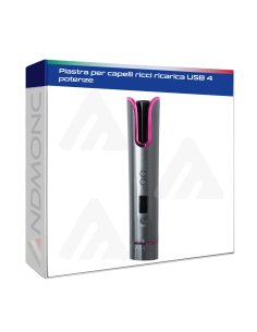 Piastra per capelli ricci  ricarica USB 4 potenze