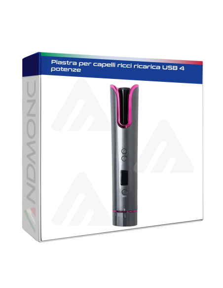 Piastra per capelli ricci  ricarica USB 4 potenze