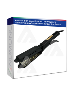 Piastra per capelli IONICO a Vapore tormalina...