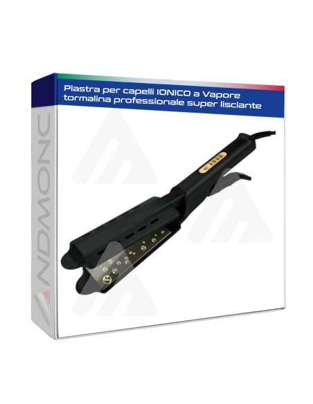 Piastra per capelli IONICO a Vapore tormalina professionale super lisciante