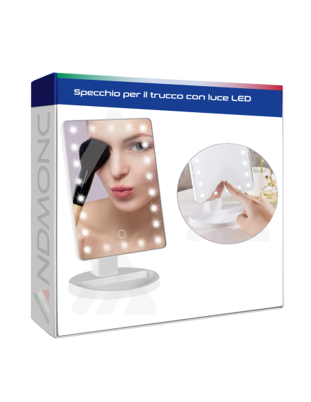 Specchio per il trucco con luce LED
