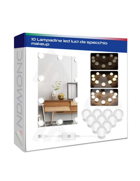 10 Lampadine led luci da specchio makeup