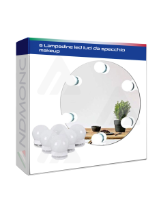 6 Lampadine led luci da specchio makeup
